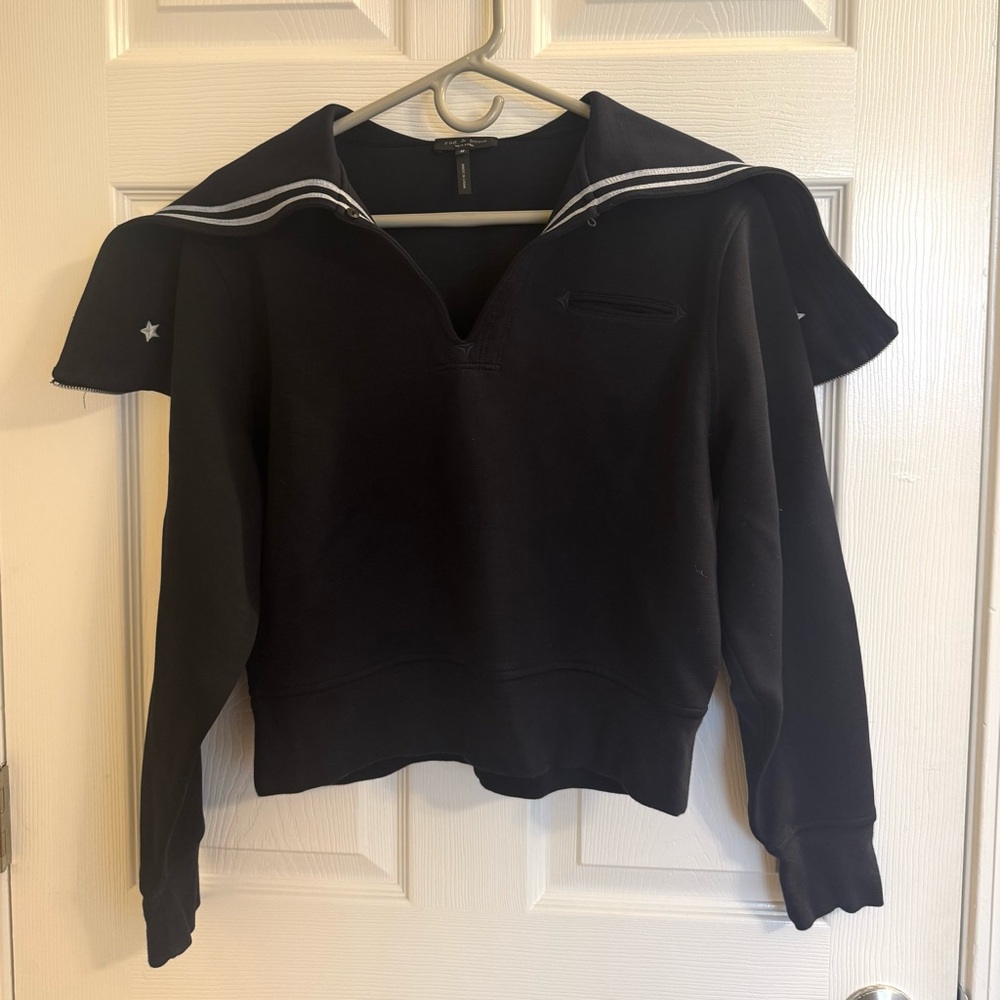 Rag and Bone Stars and Stripes Cropped Hoodie